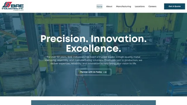 BAE Industries website by Blue Winds Media
