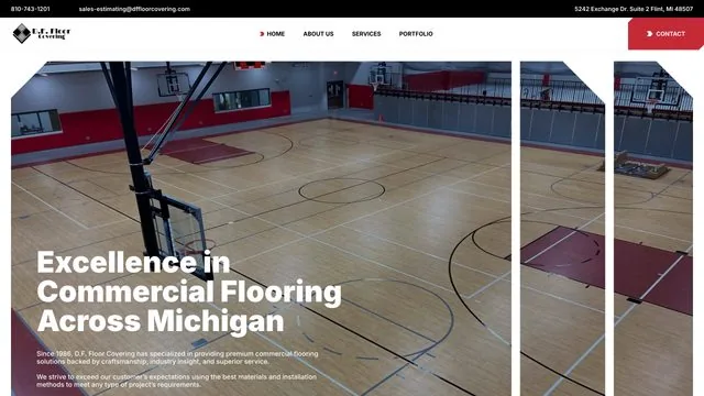 D.F Floor Covering website by Blue Winds Media