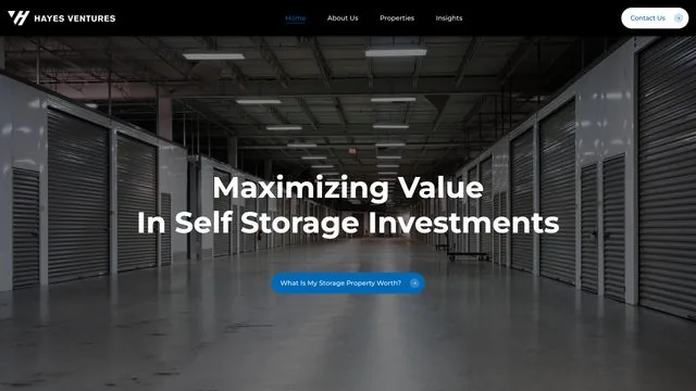 Hayes Ventures website by Blue Winds Media