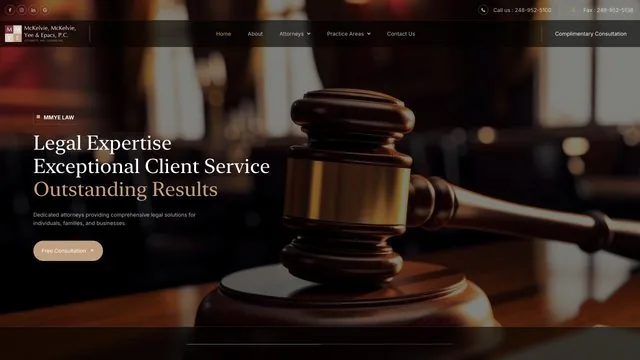 MMYE Law website by Blue Winds Media