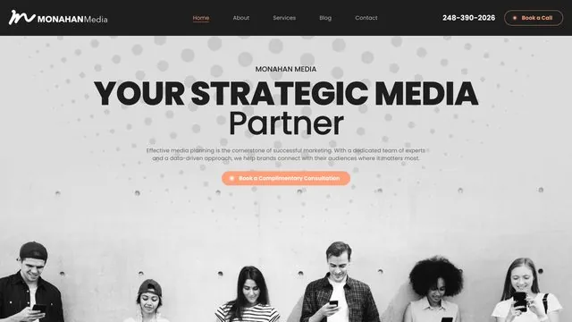 Monahan Media website by Blue Winds Media