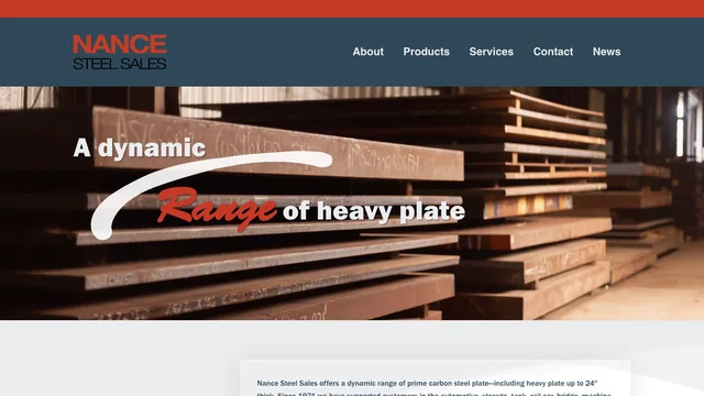 Nance Steel Sales website by Blue Winds Media