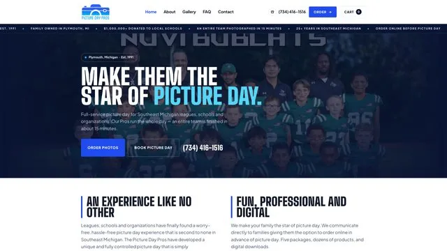 Picture Day Pros website by Blue Winds Media