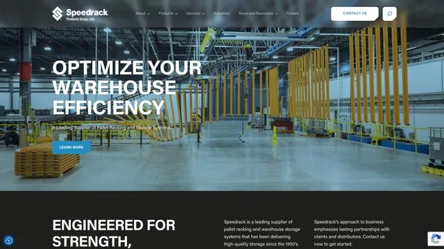 Speedrack Products Group website by Blue Winds Media