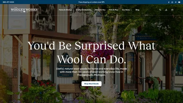 The Woolen Works website by Blue Winds Media