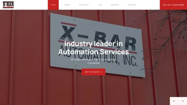 X-Bar Automation website by Blue Winds Media