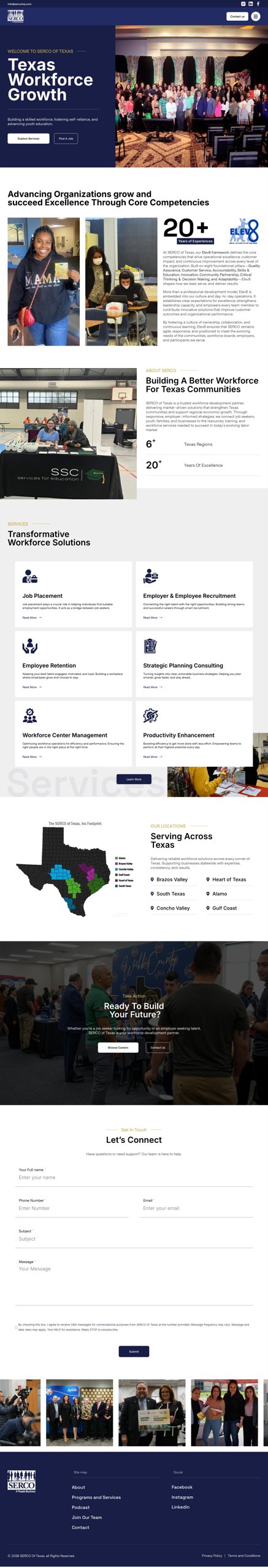SERCO of Texas website design