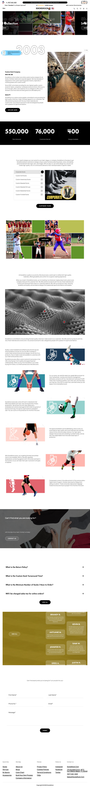 SocksRock website design
